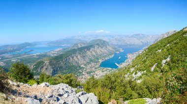 Kotor Körfezi Tivat, Karadağ üstüne panoramik görünüm