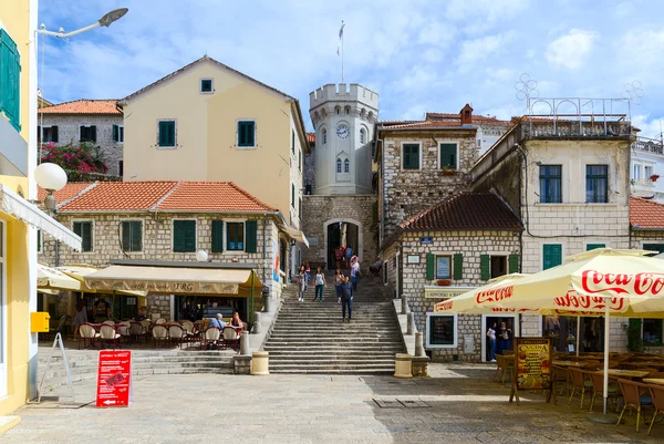 Sahat Kula (Saat Kulesi) kule Meydanı Nikola Dzhurkovicha, Herceg Novi, Karadağ