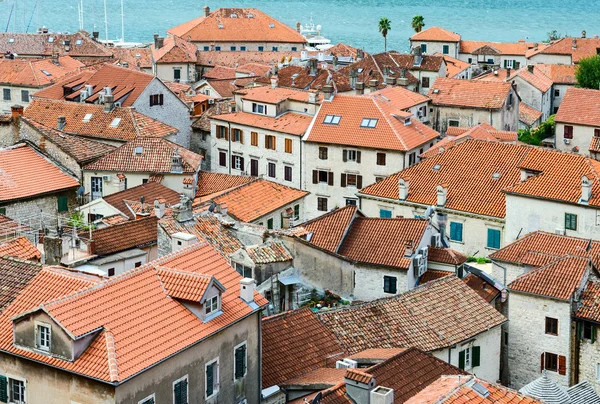 Blick von oben auf die Altstadt, kotor, montenegro — Stockfoto
