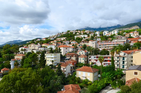 Vista de Herceg Novi desde el muro de la fortaleza de Forte Mare — Foto de Stock