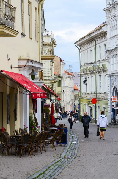 Café auf der Straße ausros vartai, vilnius, Litauen — Stockfoto