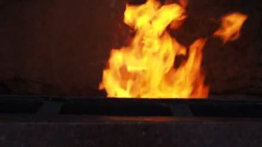Kızgın ateşin parlak alevi.