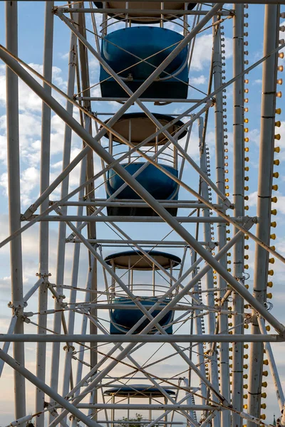 View Ferris Wheel View Structure Cabins Concept Entertainment Recreation — Stock fotografie