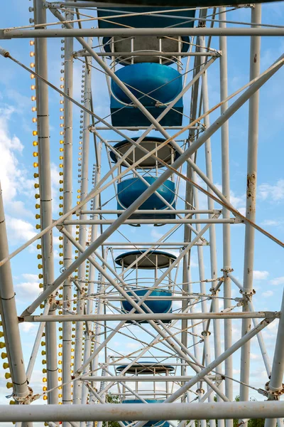 View Ferris Wheel View Structure Cabins Concept Entertainment Recreation — Stock fotografie