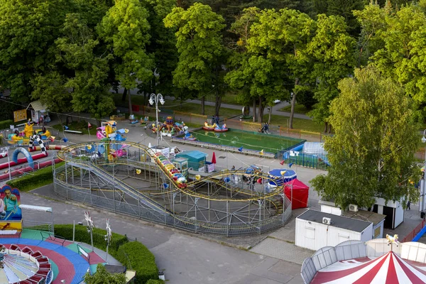 Kaliningrad Juni 2021 Aus Der Vogelperspektive Des Vergnügungsparks Das Konzept — Stockfoto