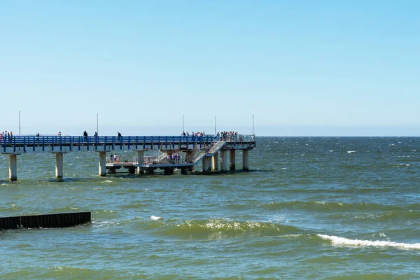 High Pier Baltic Sea City Zelenogradsk Concept Tourism Recreation — Stock Photo, Image