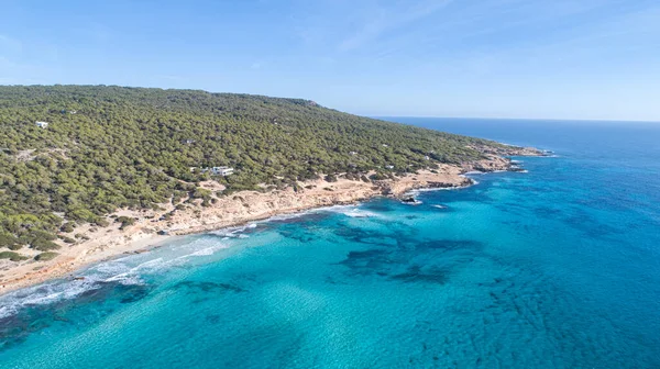 Increíble Isla Llena Árboles Rodeada Mar Turquesa — Foto de Stock