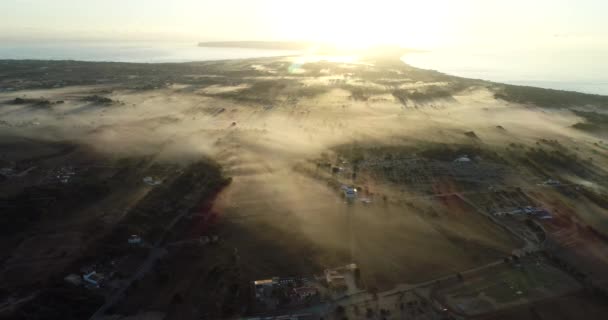 Lever Soleil Avec Brouillard Drone — Video
