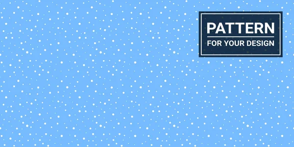 Рождественский Бесшовный Шаблон Снегопад Голубом Фоне — стоковый вектор