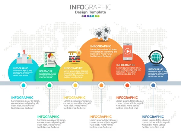 Ψηφιακό Μάρκετινγκ Έννοια Infographic Διάγραμμα Εικονίδια Μπορεί Χρησιμοποιηθεί Για Διάταξη — Διανυσματικό Αρχείο