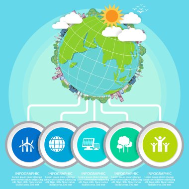 Toprak Ana Günü konsepti yeşil ve küre ile. Dünya çevresi günü.