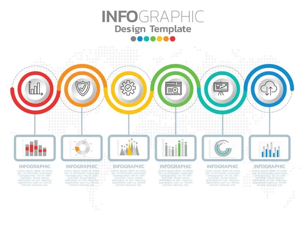 Infographies Pour Concept Entreprise Avec Icônes Options Étapes — Image vectorielle