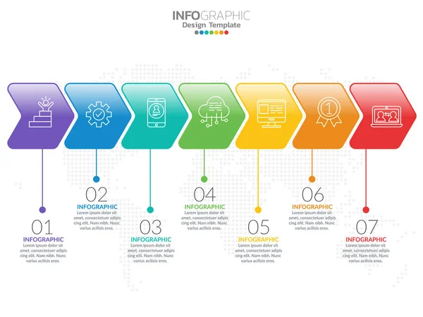 Σχεδιασμός Infographic Template Επιλογές Χρωμάτων — Διανυσματικό Αρχείο