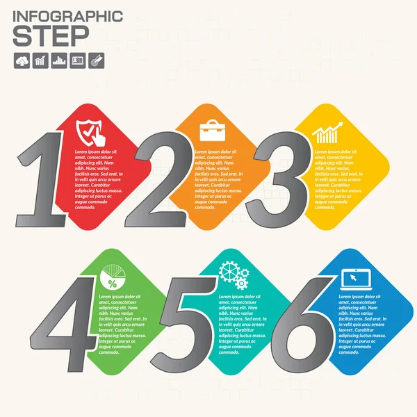 Infográficos Passo Passo Gráfico Gráfico Diagrama Com Passos Opções Peças — Vetor de Stock