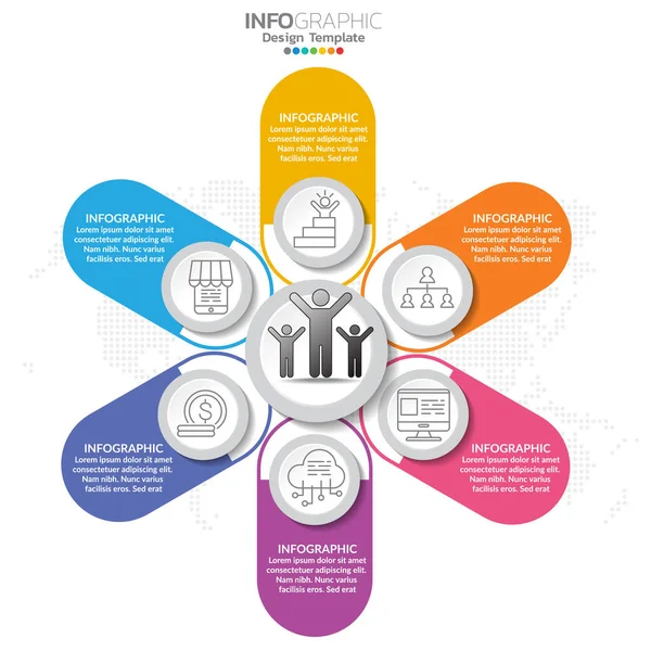 Infografiska Element Med Ikon Och Option — Stock vektor