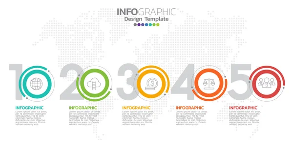 Σχεδιασμός Infographic Template Επιλογές Χρωμάτων — Διανυσματικό Αρχείο