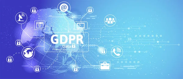 Obecné Nařízení Ochraně Osobních Údajů Gdpr — Stockový vektor