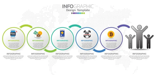 Σχεδιασμός Infographic Template Επιλογές Χρωμάτων — Διανυσματικό Αρχείο