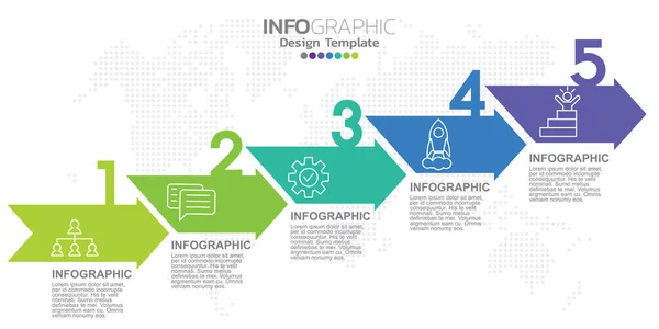 Διανυσματική Infographic Πρότυπο Σχεδιασμού Ετικέτας Εικονίδια Και Επιλογές Βήματα — Διανυσματικό Αρχείο