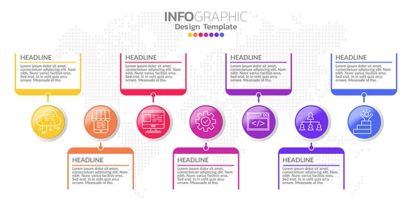 Σχεδιασμός Infographic Template Επιλογές Χρωμάτων — Διανυσματικό Αρχείο