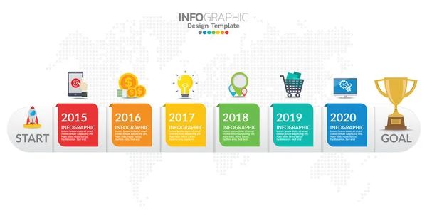 Infografikai Elemek Tartalom Diagram Folyamatábra Lépések Alkatrészek Idővonal Munkafolyamat Diagram — Stock Vector