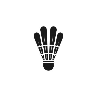 Badminton simge logo vektör illüstrasyon şablonu. Shuttlecock simge logo vektör tasarımı