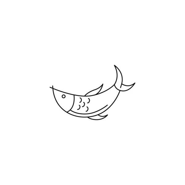 Риб Ячий Значок Векторні Ілюстрації Модному Плоскому Стилі Піктограма Риби — стоковий вектор