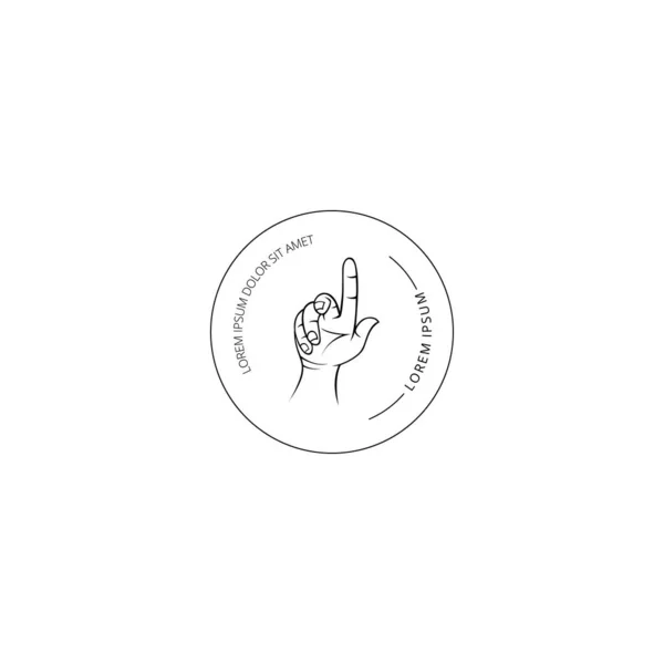 Vecteur Logo Mains Avec Style Dessiné Main Logo Propre Pour — Image vectorielle