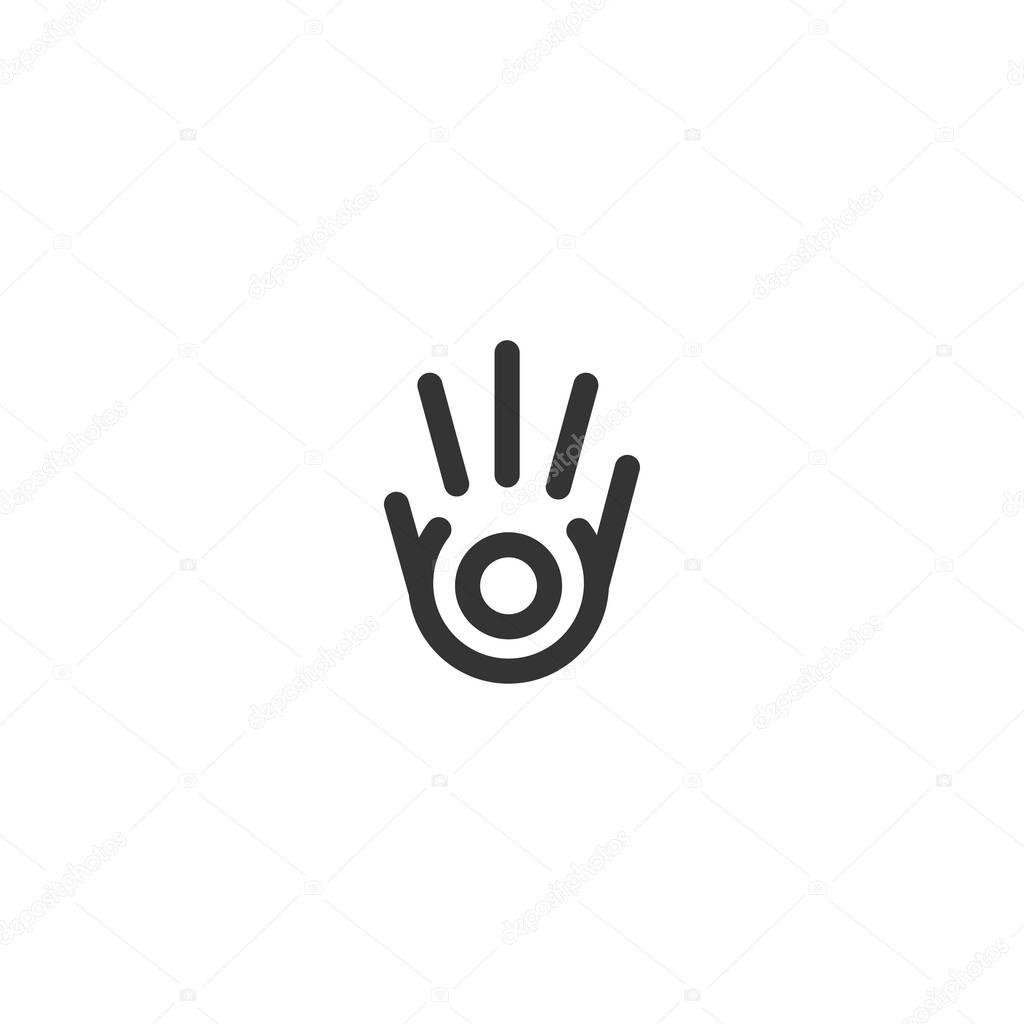 Hands logo vector design illustration template
