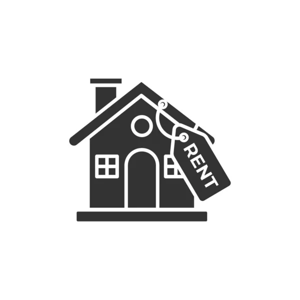 Kira Ikonu Logo Vektör Illüstrasyon Konsepti Için Kiralık Evler Satılık — Stok Vektör