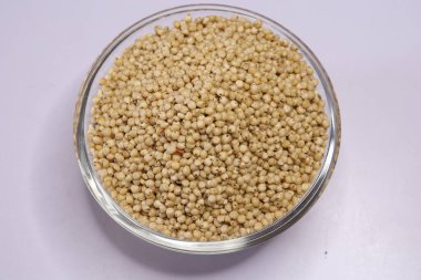 Organic jawar seeds isolated on white background