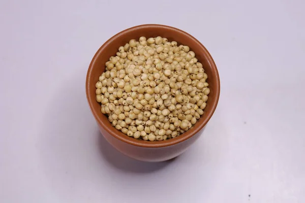 Organic Jawar Seeds Isolated White Background — Stock Fotó