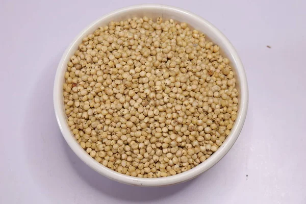 Organic Jawar Seeds Isolated White Background — Stock Photo, Image