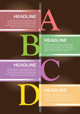 Soyut infographics seçenekleri şablon. İş akışı düzeni