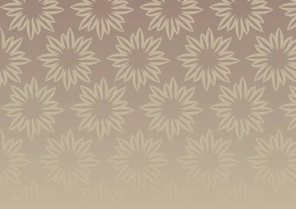 Ilustracja wektorowa w tle brązowy kwiatowy wzór — Wektor stockowy