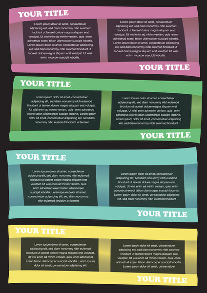 Colorful Paper folding Vector Layout