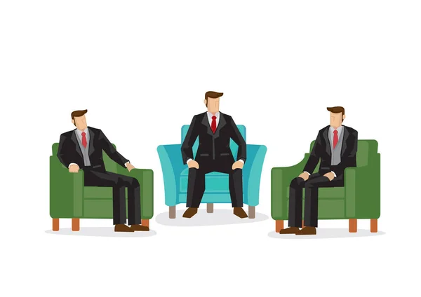 Illustratie Van Corporate Business Team Discussie Bedrijfsconcept Van Een Groep — Stockvector