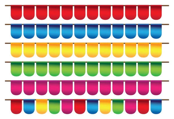 Petits drapeaux de couleurs — Image vectorielle