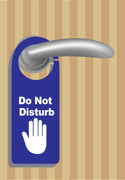 No molestar signo en la manija de la puerta Vector Ilustración — Vector de stock