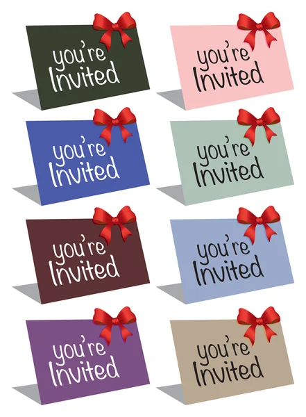 Invitation colorful cards — Stock Vector