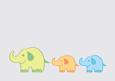 Küçük fil çizgi film önde gelen büyük fil