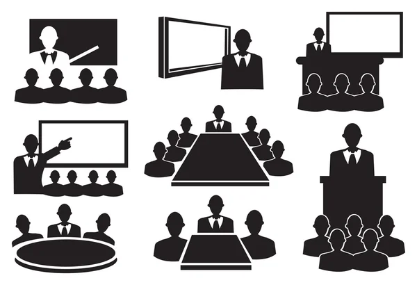 Business Meeting Icon Set Royalty Free Stock Illustrations