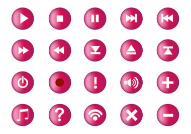 Glossy web buttons clipart