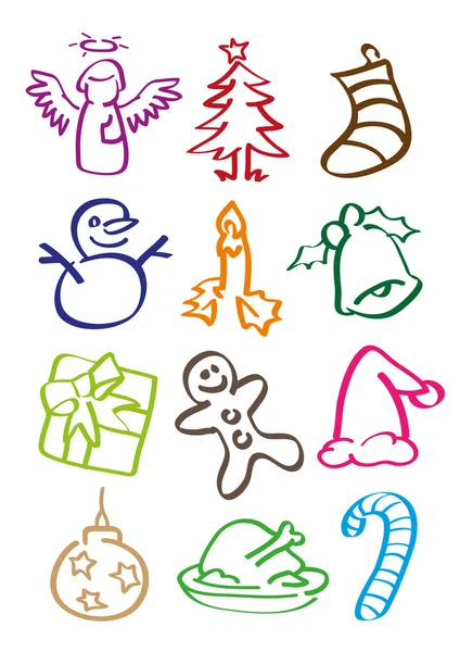 Illustratie pictogram voor Kerstmis. — Stockvector