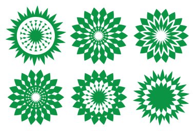 Yeşil retro vektör farklı renk seçenekleri sunan tasarım öğesi  