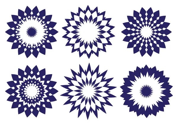 Midnight Blue vector abstracto elemento de diseño caleidoscópico — Archivo Imágenes Vectoriales