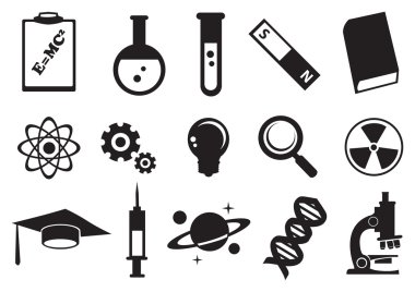 Bilim eğitim vektör Icon Set