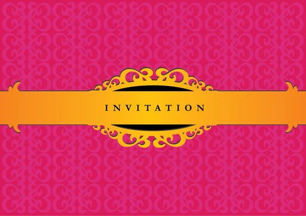 Illustration of a vintage looking invitation card. — Stock Vector