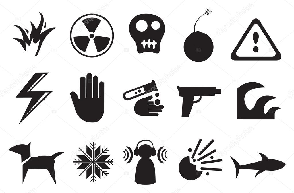 Icons and Symbols for Danger