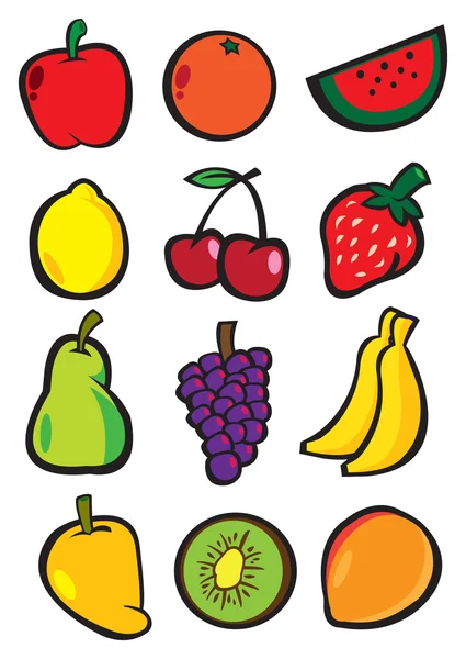 Vector illustrate fruits — Stock Vector